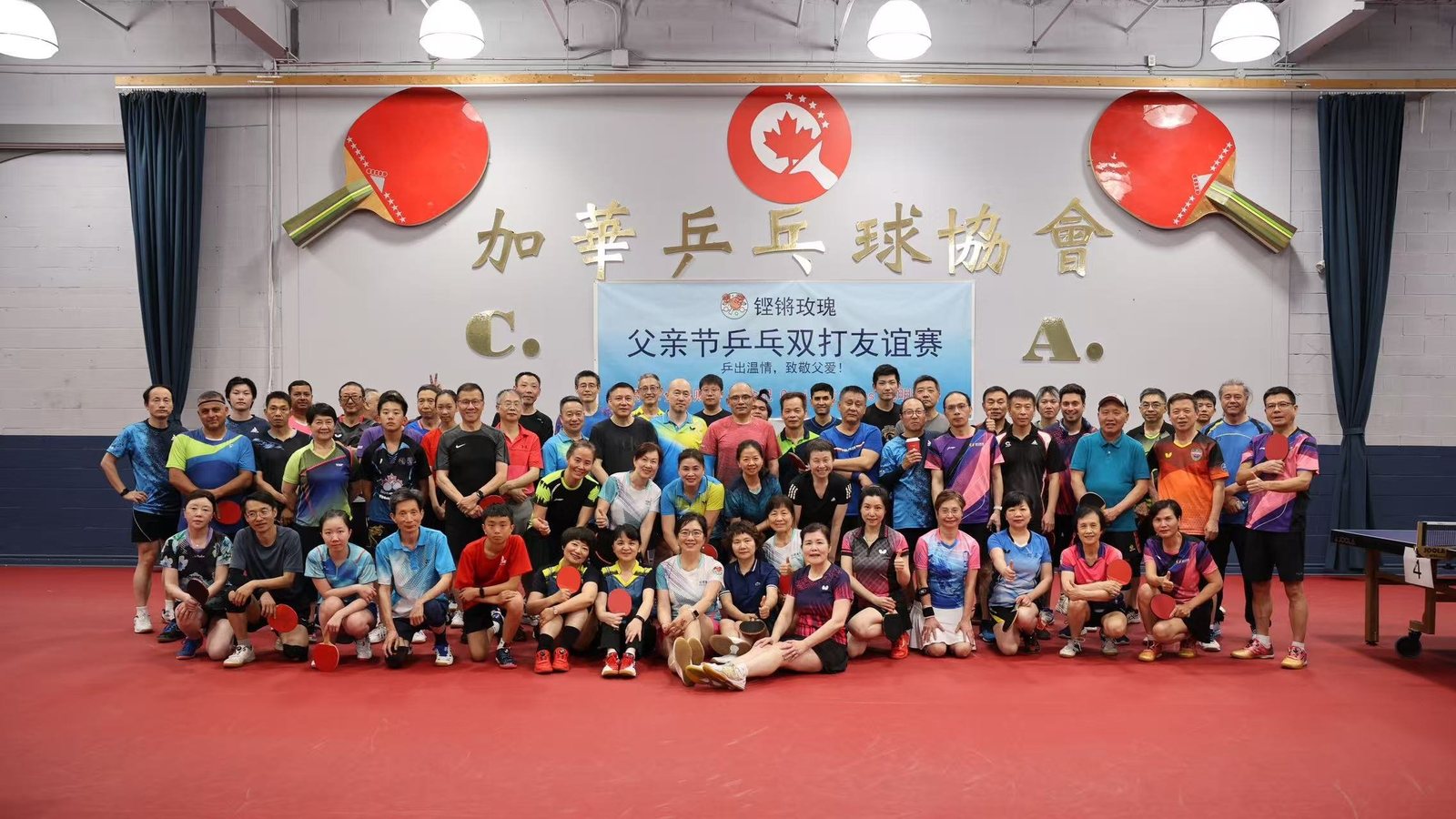 CCTTA members gathered in the Markham table tennis hall